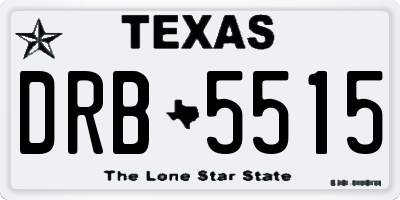 TX license plate DRB5515