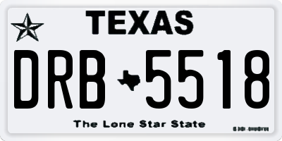 TX license plate DRB5518