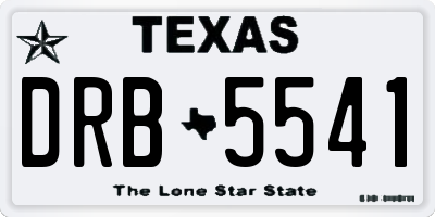 TX license plate DRB5541