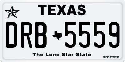 TX license plate DRB5559