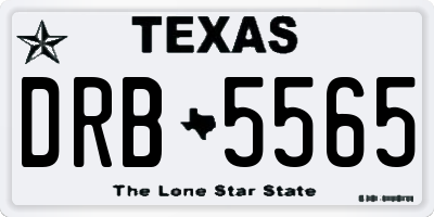 TX license plate DRB5565