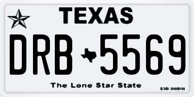 TX license plate DRB5569