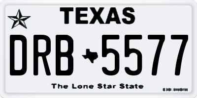TX license plate DRB5577