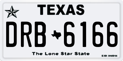 TX license plate DRB6166