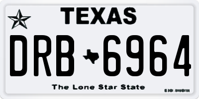 TX license plate DRB6964