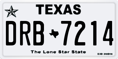 TX license plate DRB7214