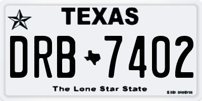 TX license plate DRB7402