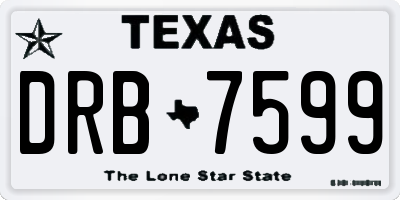 TX license plate DRB7599