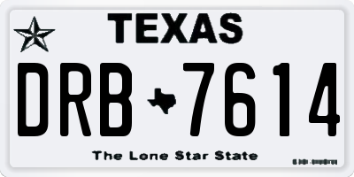 TX license plate DRB7614