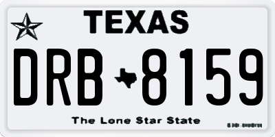 TX license plate DRB8159