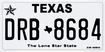 TX license plate DRB8684