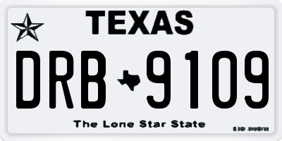 TX license plate DRB9109