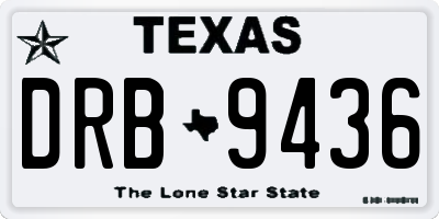 TX license plate DRB9436