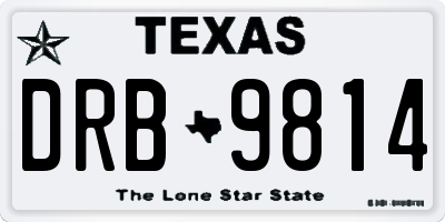 TX license plate DRB9814