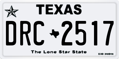 TX license plate DRC2517