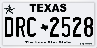 TX license plate DRC2528