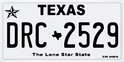 TX license plate DRC2529