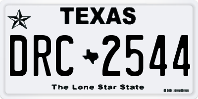 TX license plate DRC2544