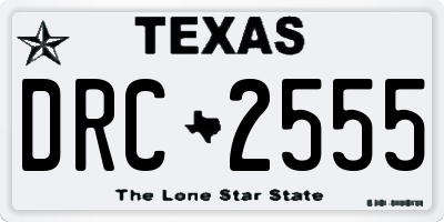 TX license plate DRC2555