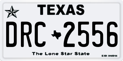 TX license plate DRC2556