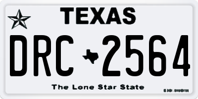 TX license plate DRC2564