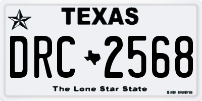 TX license plate DRC2568