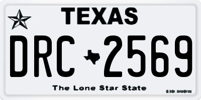 TX license plate DRC2569