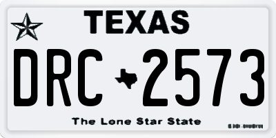 TX license plate DRC2573