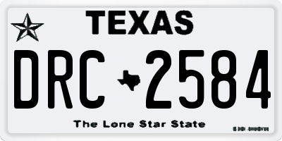 TX license plate DRC2584