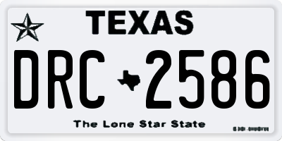 TX license plate DRC2586