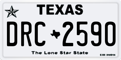 TX license plate DRC2590