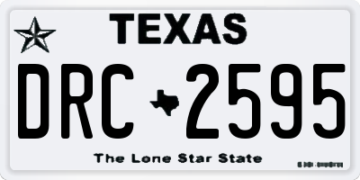 TX license plate DRC2595