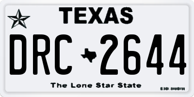 TX license plate DRC2644