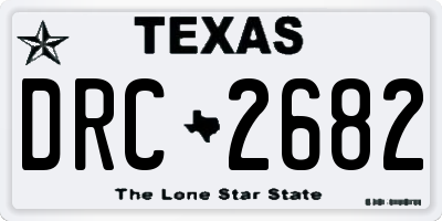 TX license plate DRC2682