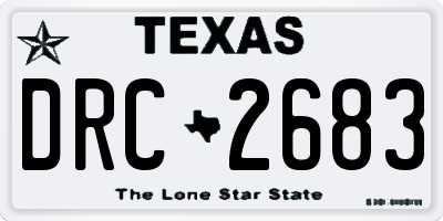 TX license plate DRC2683