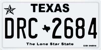 TX license plate DRC2684