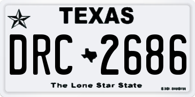 TX license plate DRC2686