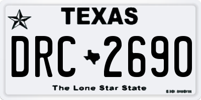 TX license plate DRC2690