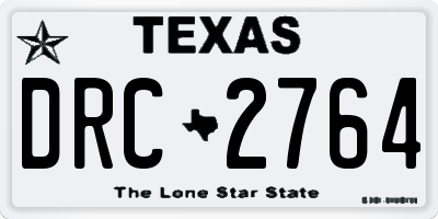 TX license plate DRC2764