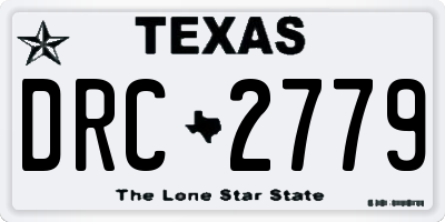 TX license plate DRC2779