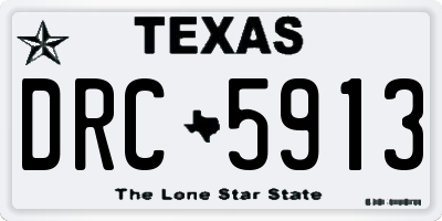 TX license plate DRC5913