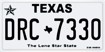 TX license plate DRC7330