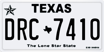 TX license plate DRC7410