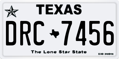 TX license plate DRC7456