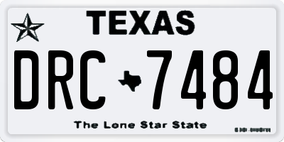 TX license plate DRC7484