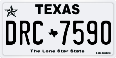 TX license plate DRC7590