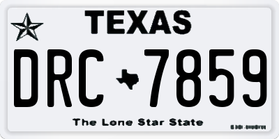 TX license plate DRC7859