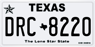 TX license plate DRC8220