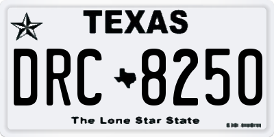 TX license plate DRC8250