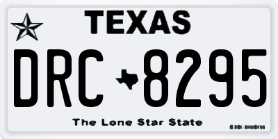 TX license plate DRC8295